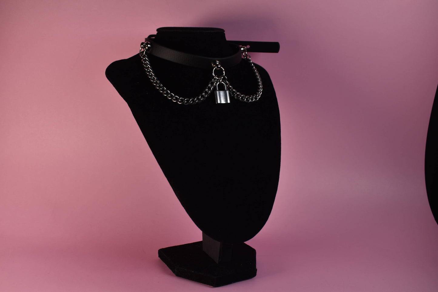 Valentine's 2025 Locked black choker made with biothane