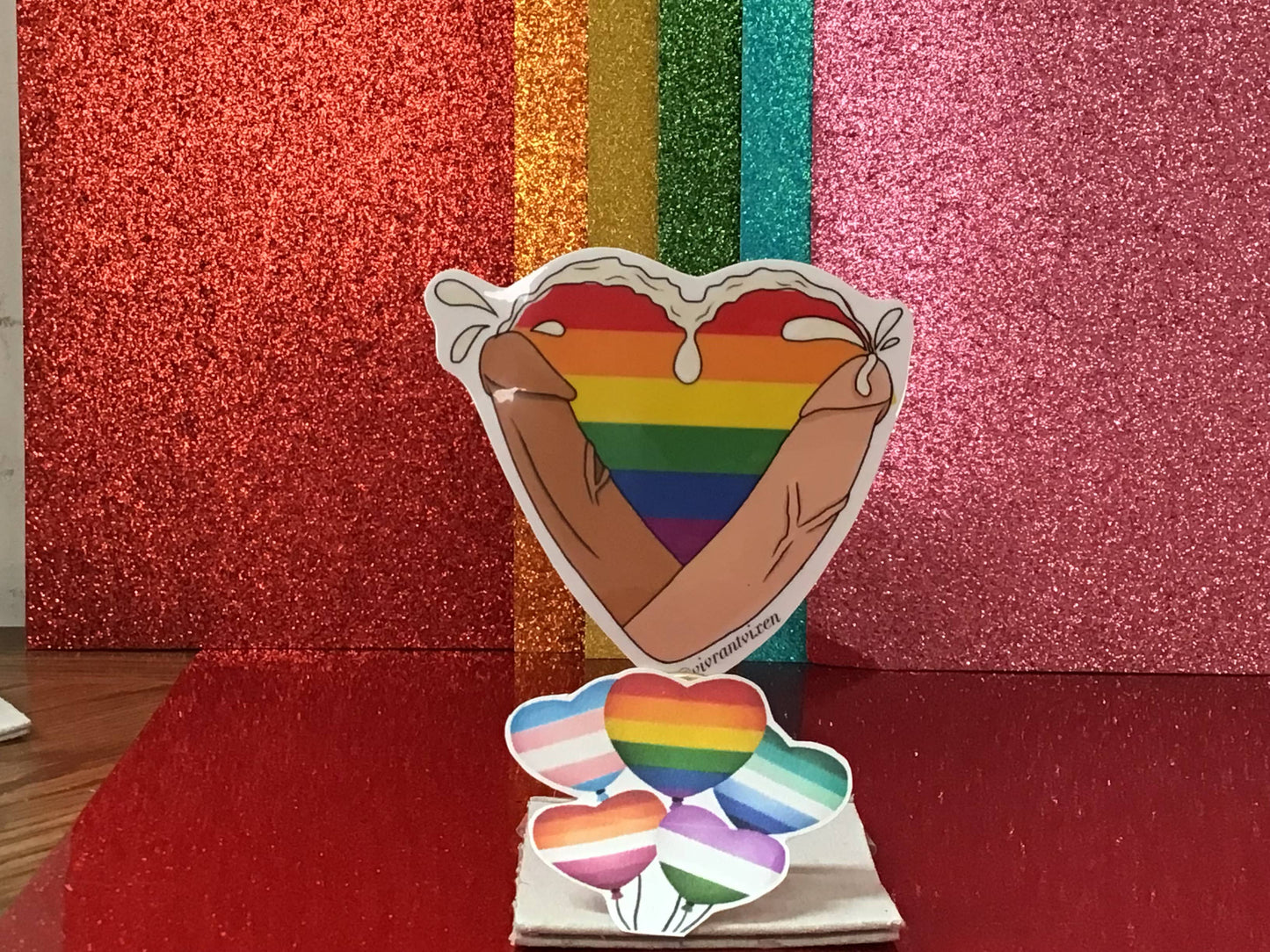 Gay Pride Adult Die Cut Vinyl Sticker, Sex Positive Art