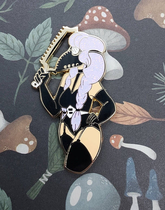 Doctor Violet Sexy Plague Doctor Enamel Pin OC
