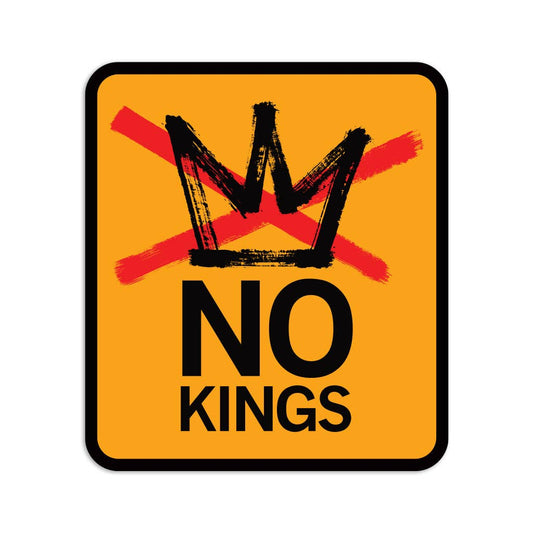 No Kings Logo Gold Die-Cut Sticker