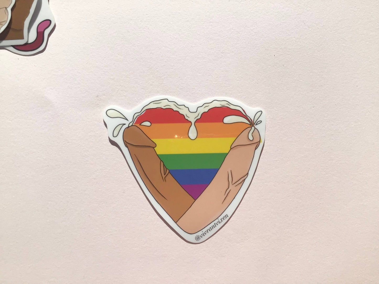 Gay Pride Adult Die Cut Vinyl Sticker, Sex Positive Art