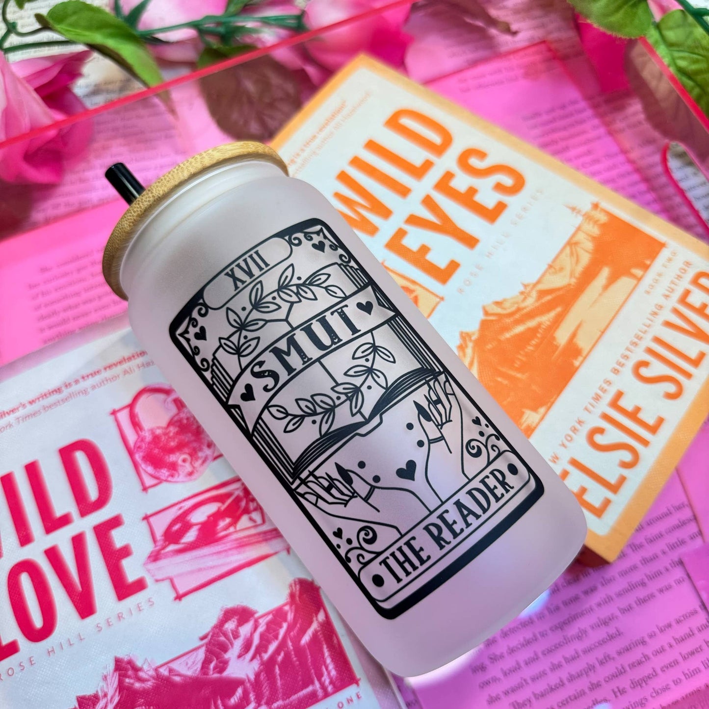 Smut Reader Tarot Card 16oz Frosted Glass Cup