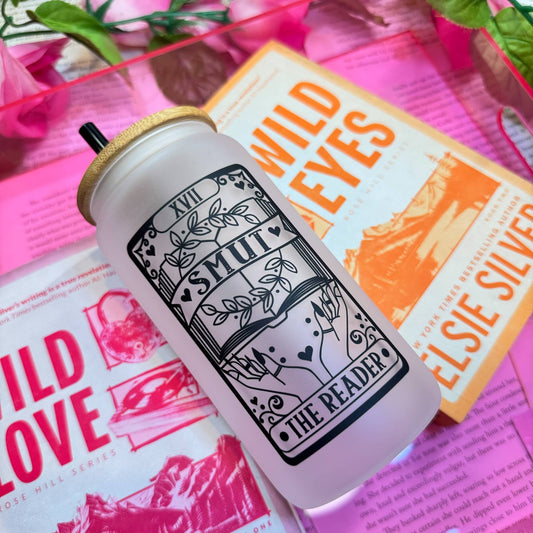 Smut Reader Tarot Card 16oz Frosted Glass Cup