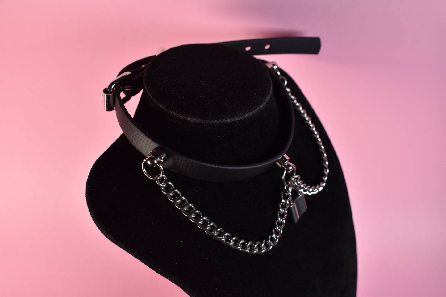 Valentine's 2025 Locked black choker made with biothane