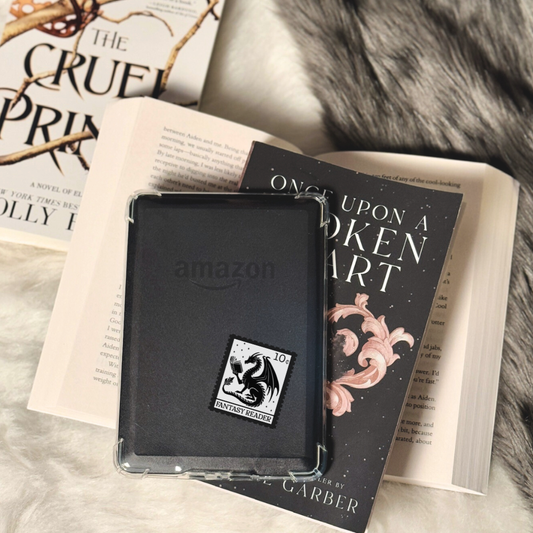 Fantasy Reader Dragon Stamp Vinyl Bookish Sticker
