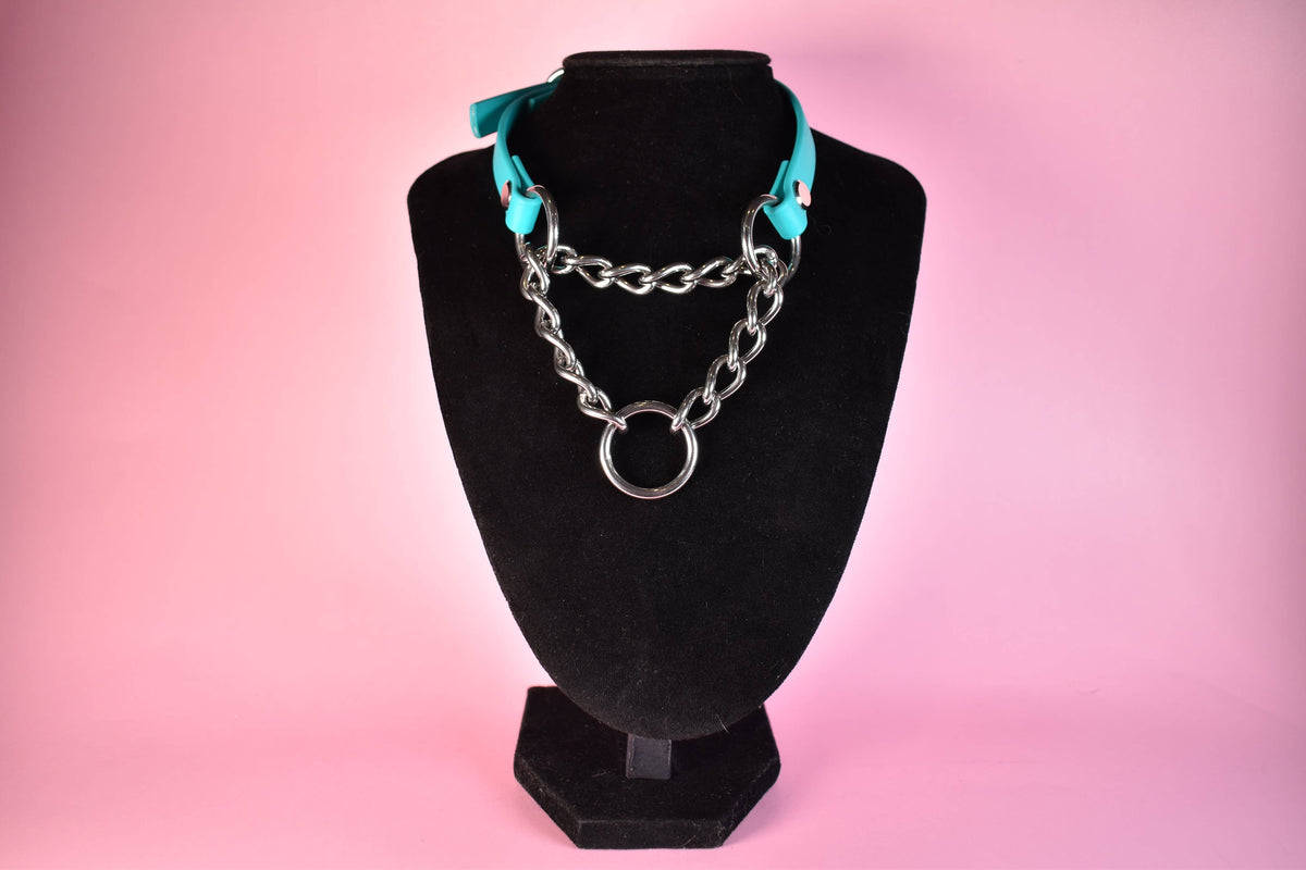 Turquoise Biothane Martingale 1/2 Inch