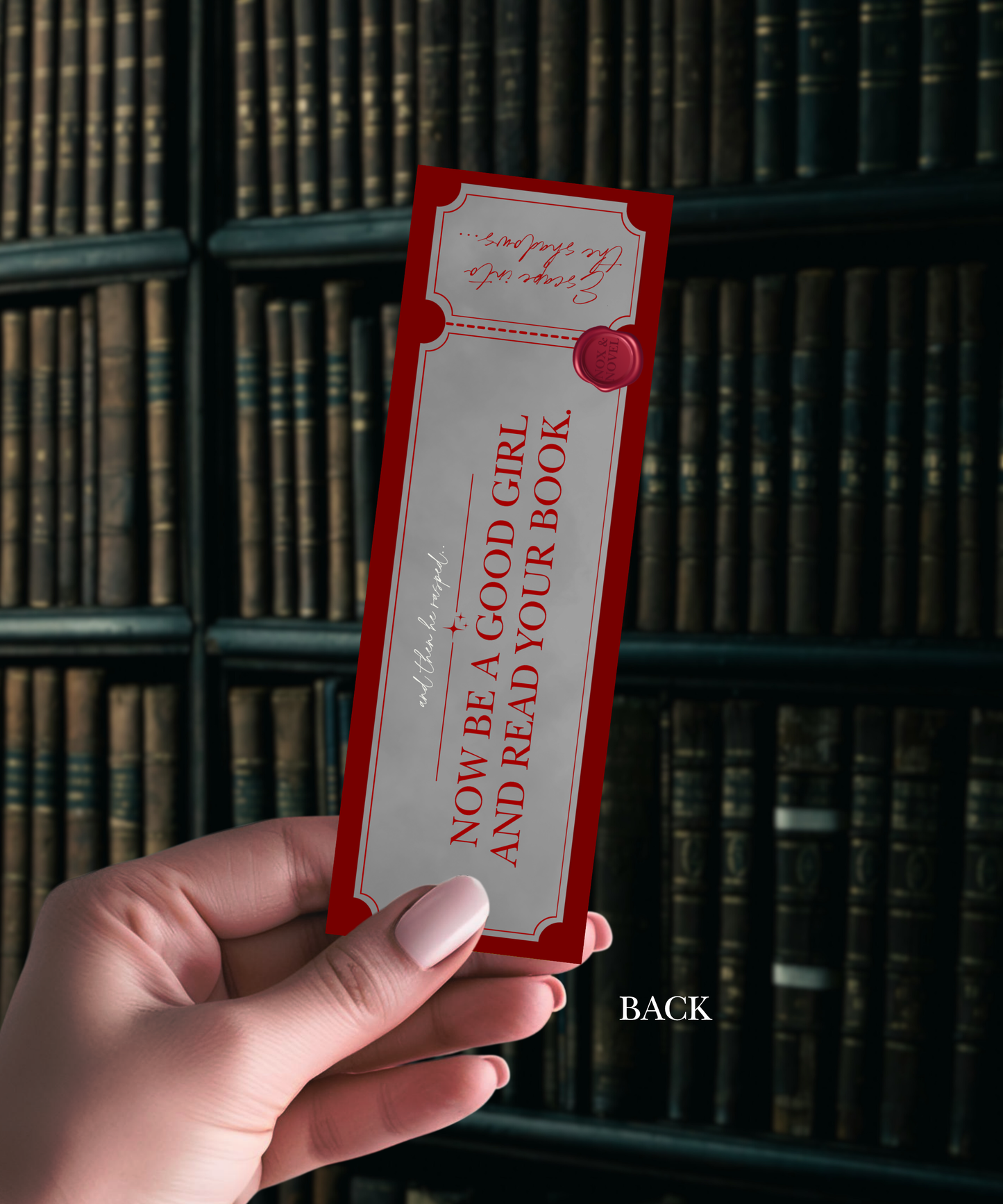 Dark Romance Ticket Bookmark