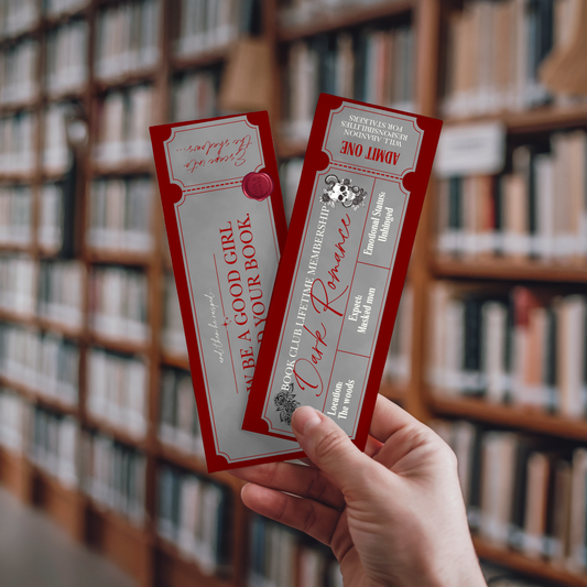 Dark Romance Ticket Bookmark