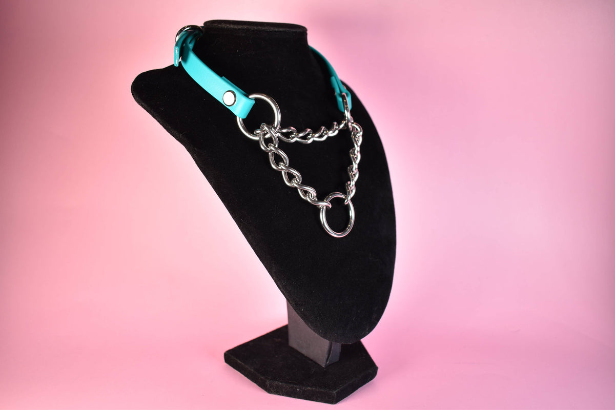 Turquoise Biothane Martingale 1/2 Inch