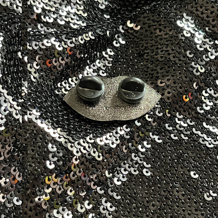 Blue Glitter Lips 'Gender Bender' Enamel Pin